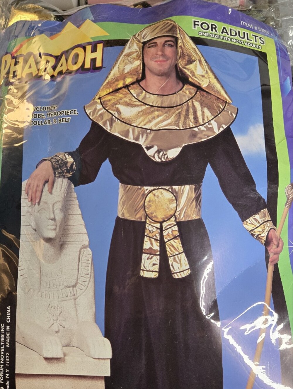 Men's Adult "Pharaoh" Halloween Costume, One Size Fits Most, Neq In Packaging